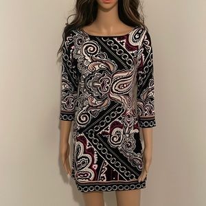 WHBM drop waist Paisley mini-dress